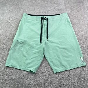 Hurley Board Shorts Mens 33 Mint Green Phantom Stretch Swim Trunks Surf Beach